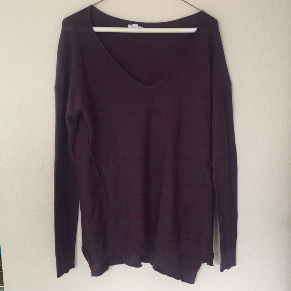 Purple striped sweater